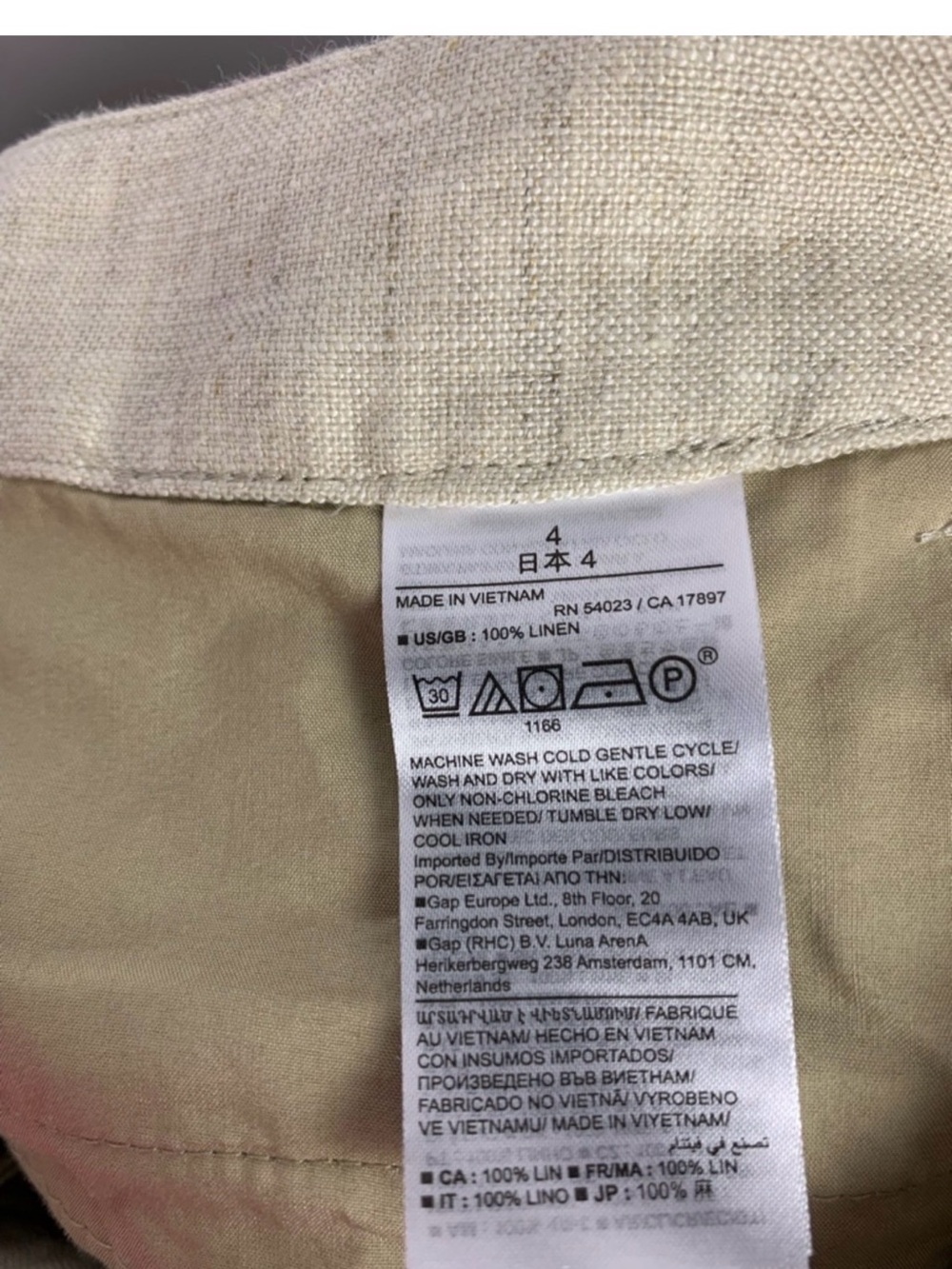 Banana Republic Wide-Leg Linen Blend Pants in Light Taupe - Picture 10 of 13